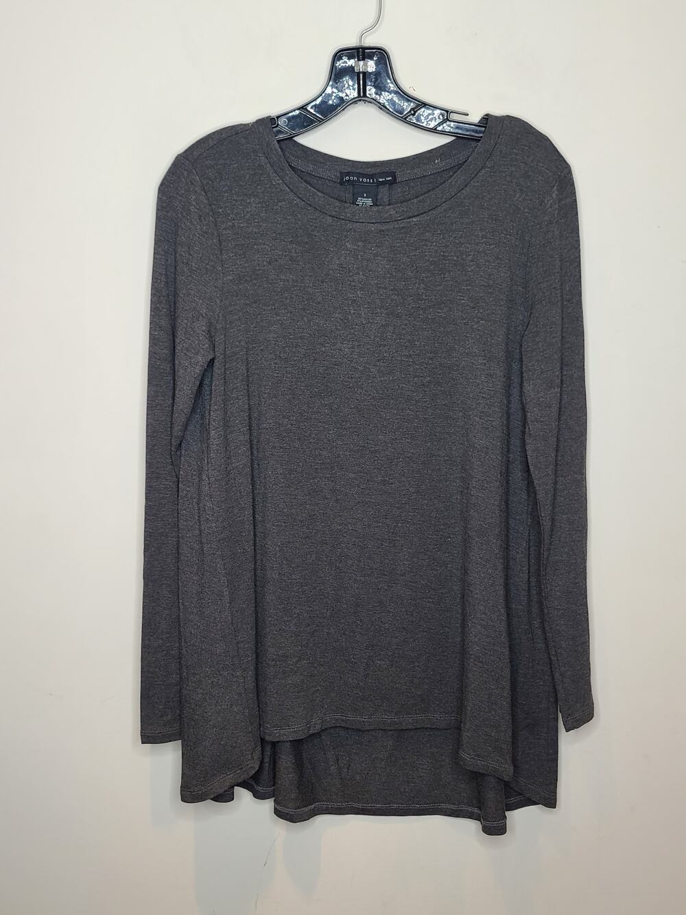 Joan Voss gray long sleeve tunic shirt - small